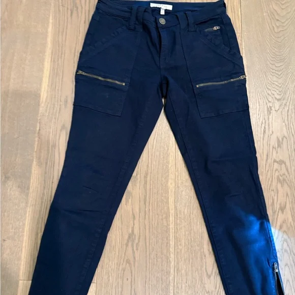 Joie Utility Moto Skinny Pants – Navy Blue | Size 27 - Picture 1 of 5
